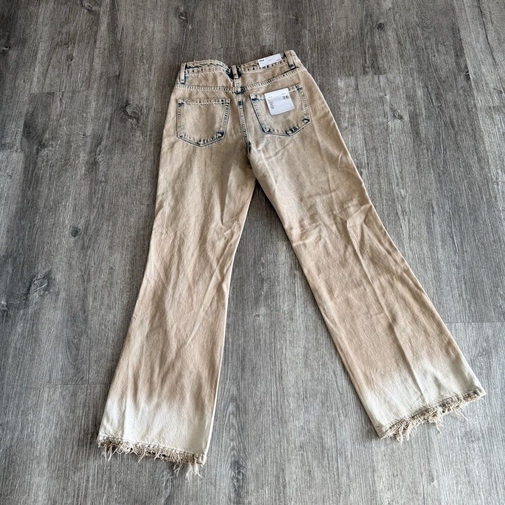 Vervet Size 26 Leslie 90's Vintage Distressed Super High Rise Flare Jeans NWT - Picture 12 of 15